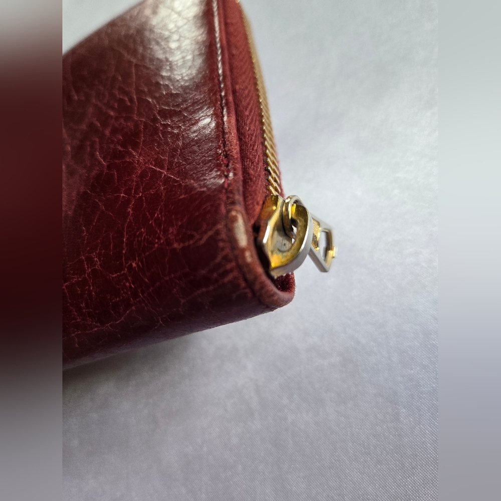 Balenciaga Red Wallet with Gold Accents - Picture 3 of 15